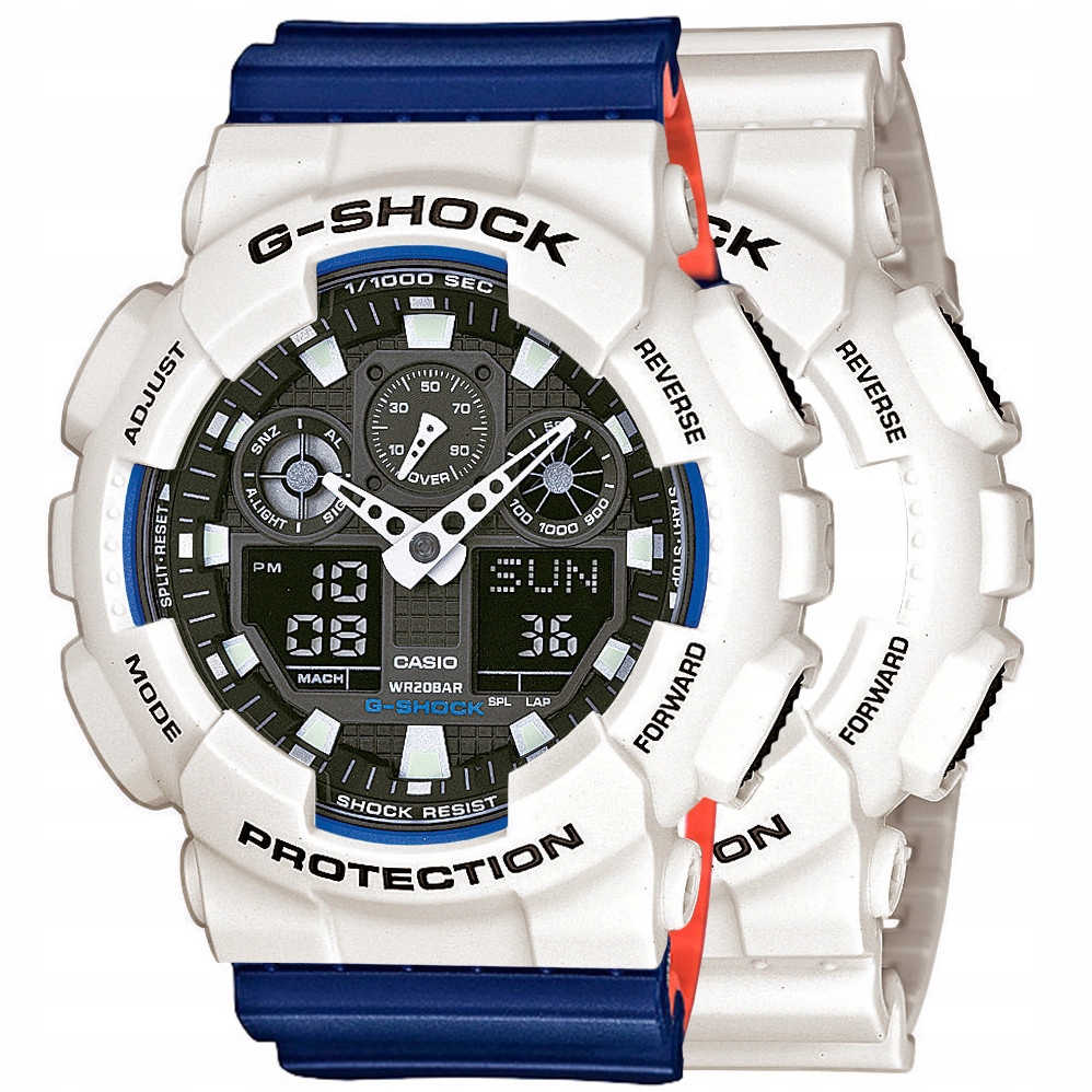 Sada G-shock GA-100B-7AER Bílá Modrá