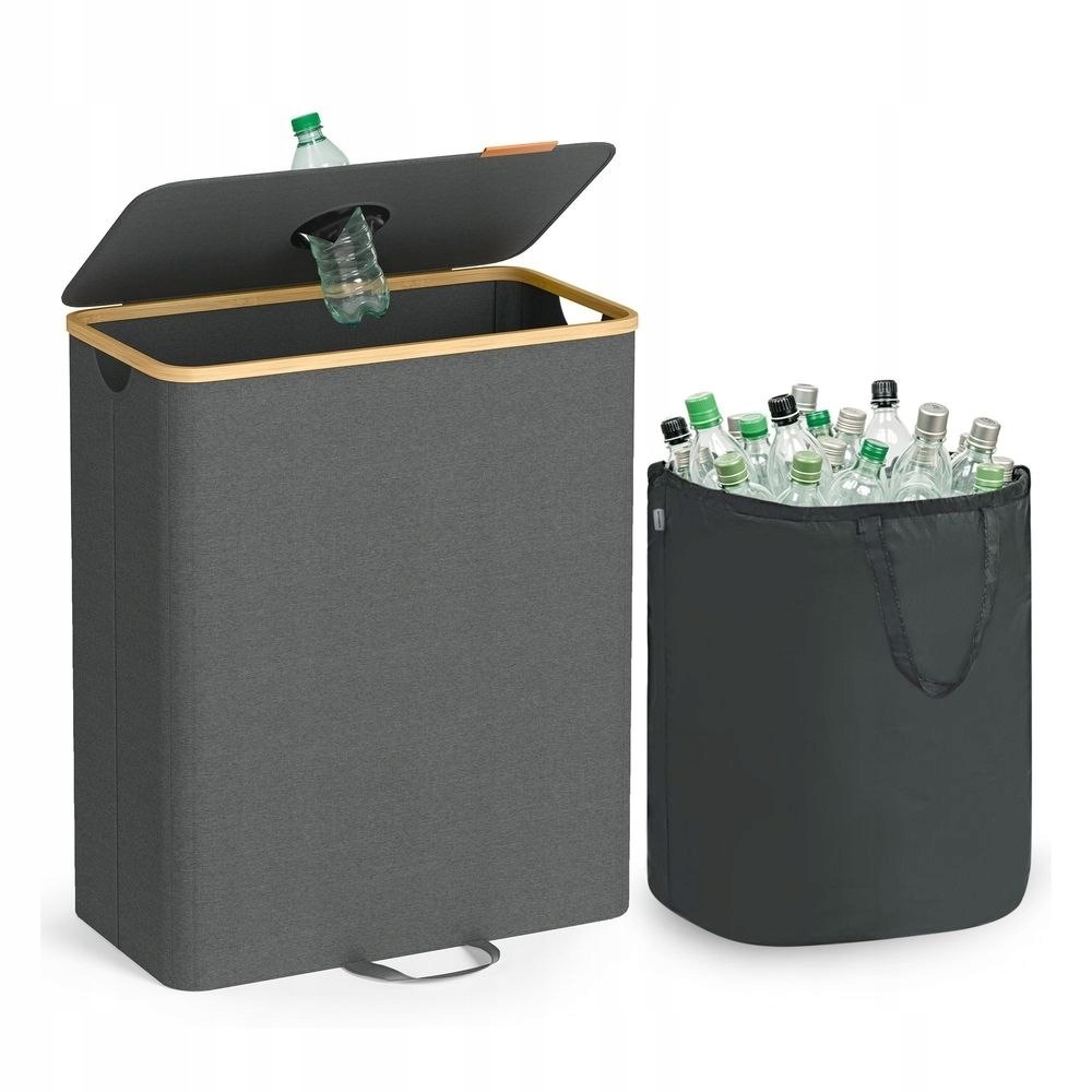 Nádoba na recyklovatelné lahve, retro, šedá