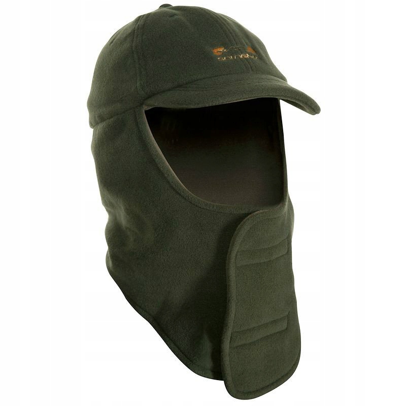 Myśliwska Kominiarka Polarowa Z Daszkiem Kamuflaż