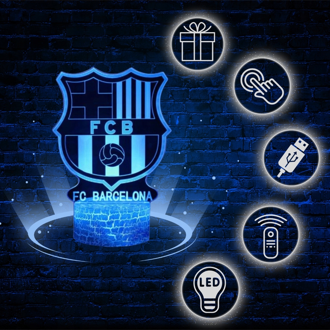 LAMPKA NOCNA BIURKOWA DLA DZIECI FC BARCELONA HERB LOGO 16 LED 3D PILOT Rodzaj figurka