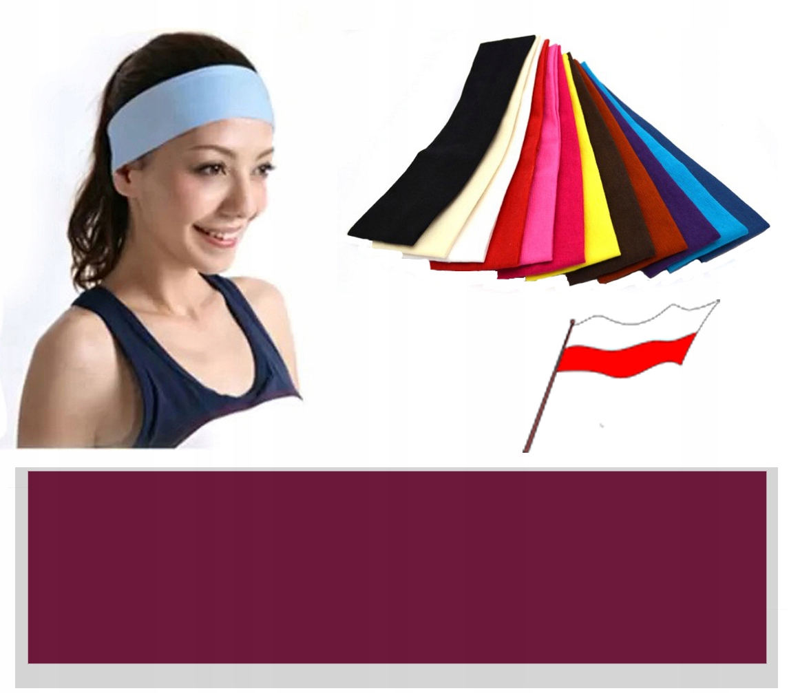 Opaska BAWEŁNA 95 % + LYCRA 5 % 5cm BORDO