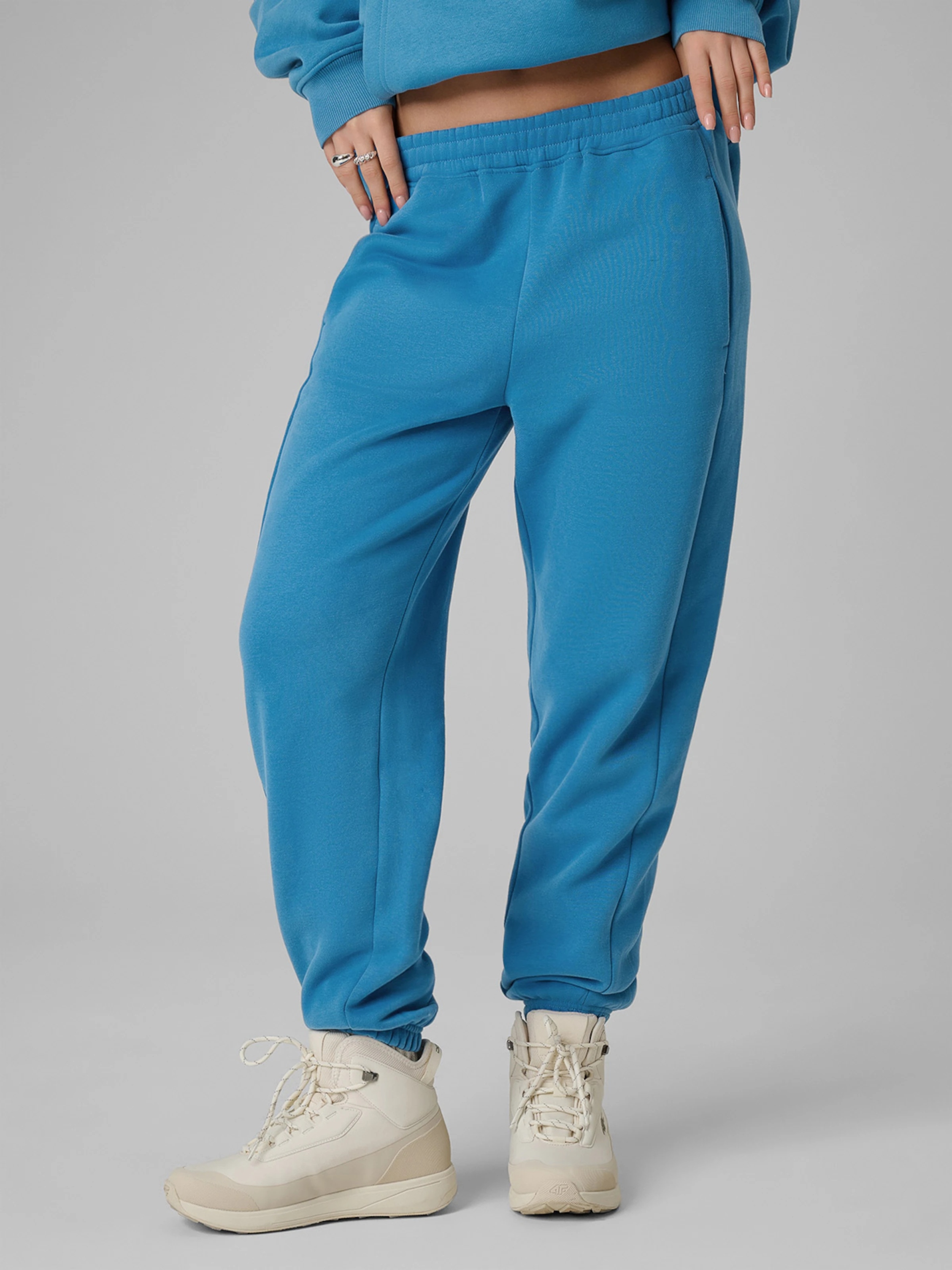 Dámské Tepláky 4F Bavlněné Joggery s kapsami Denim XL