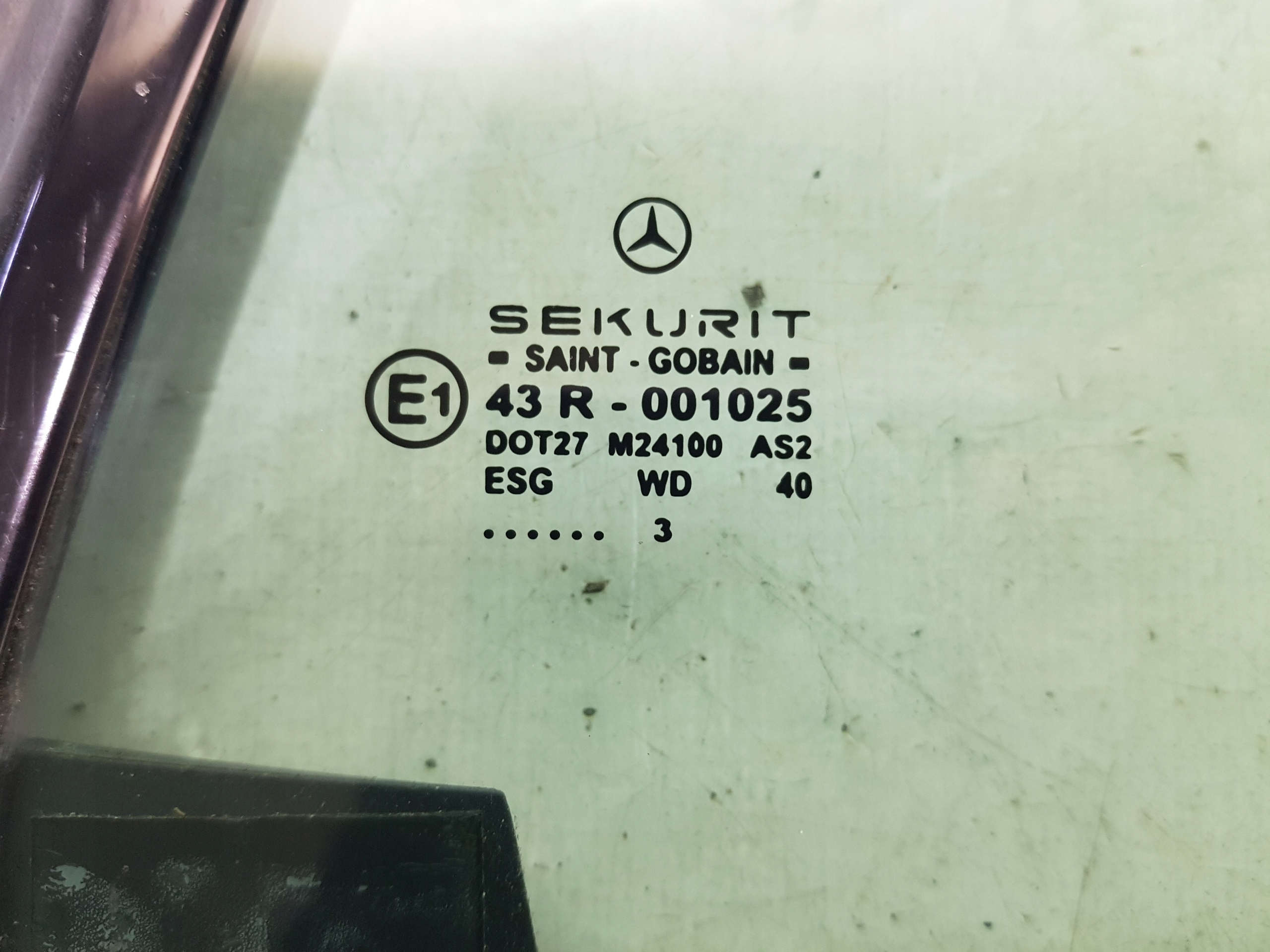 MERCEDES SL R230 W230 window left rear part left rear