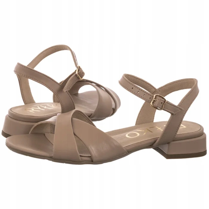 Kožené dámské sandály Ryłko béžové 2FD16_T Beige