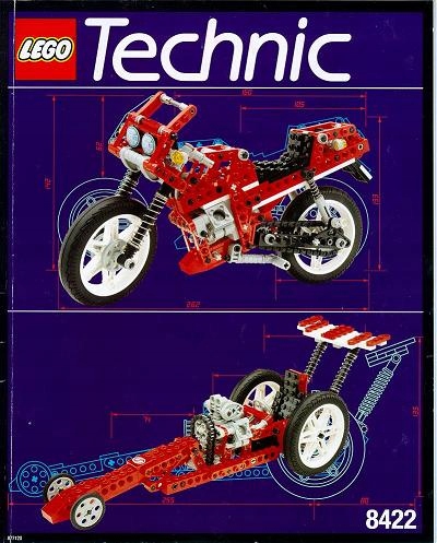 LEGO Technic 8422 2w1 Circuit Shock Racer *motor *1995r Nazwa zestawu 8422