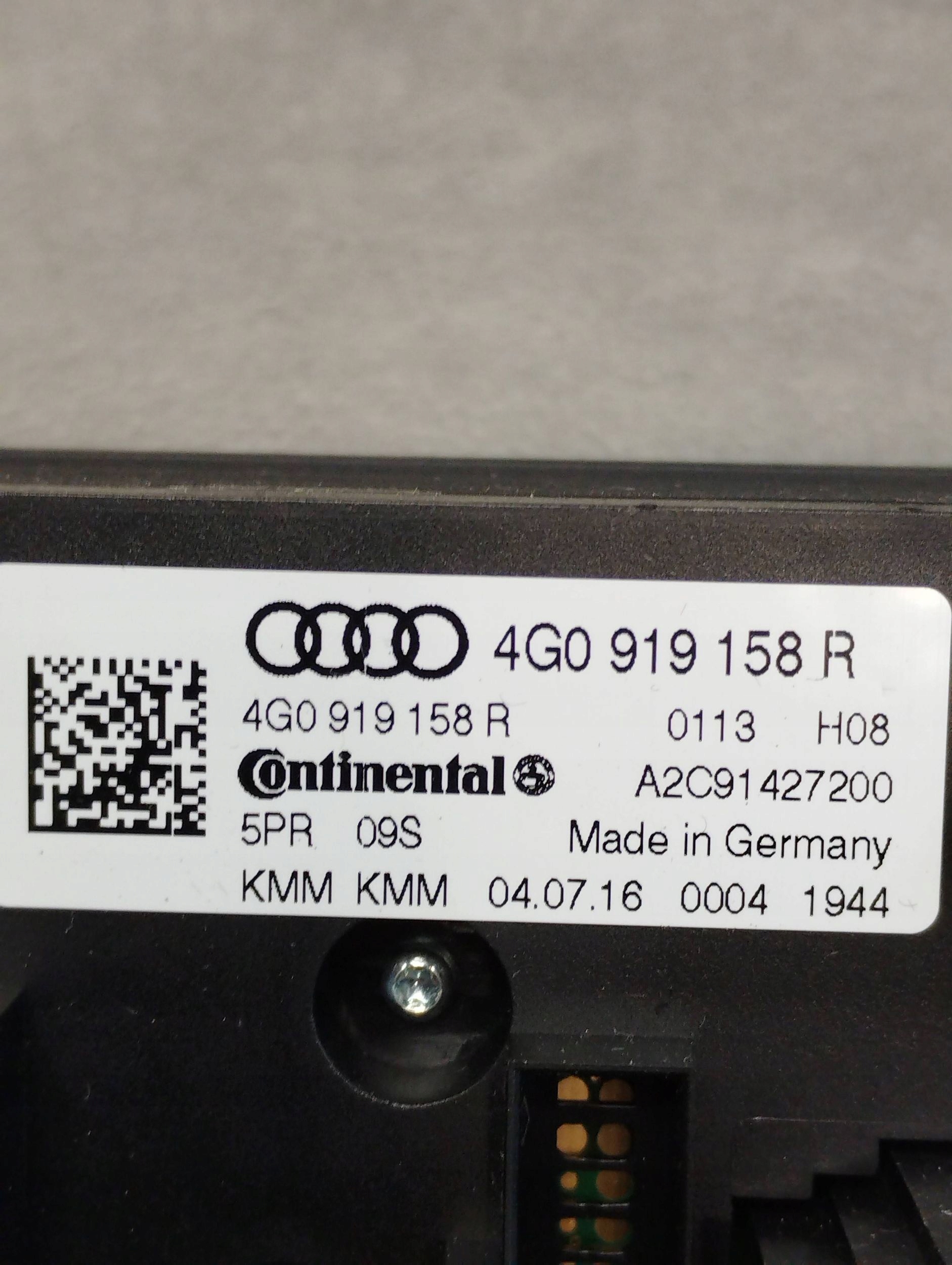 Audi A7 4G 2016 Unite commande clima Arrière 4G0919158R