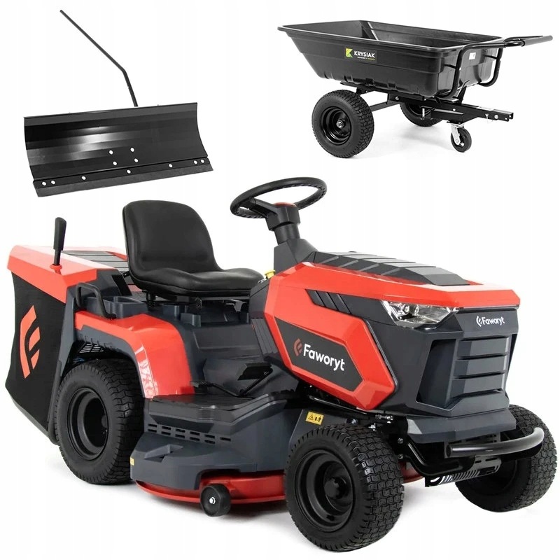 Traktor Ogrodowy 12,5KM 102cm Faworyt TR102 H Przyczepka I Pług