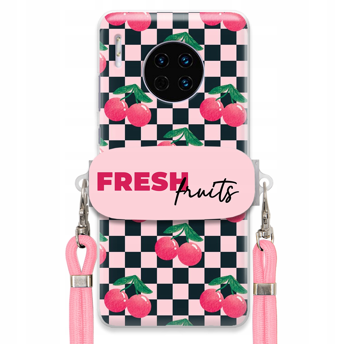 Puzdro pre Huawei Mate 30 Crossbody vodítko držiak šachovnice Fresh Fruits