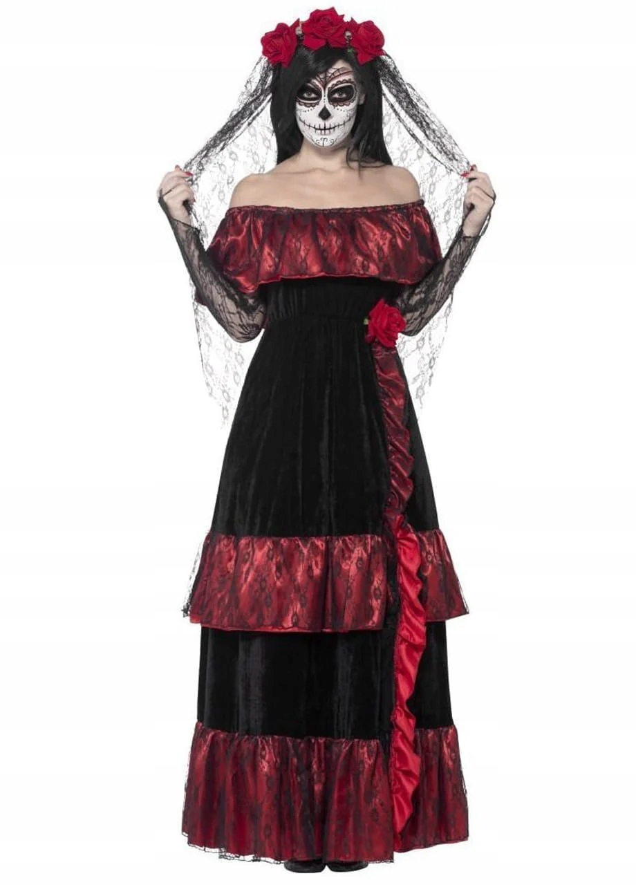 Kostým Mexičanky Dia De Los Muertos Dámský kostým na Halloween M