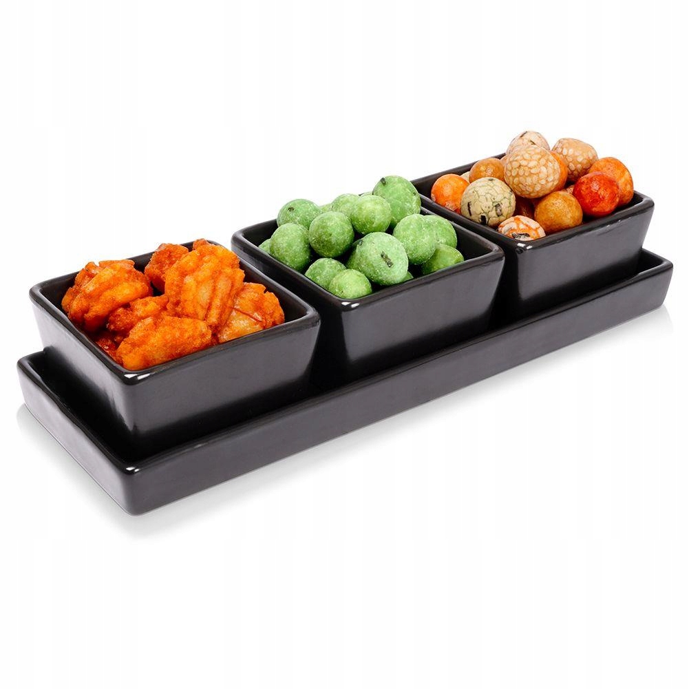 Miseczki DIPÓW PRZEKĄSEK sosów przystawek czarne