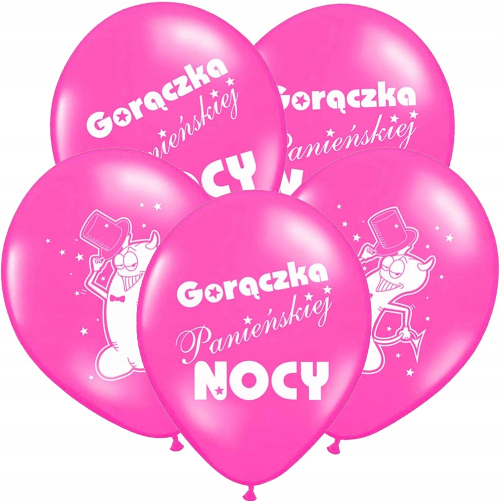 

Balony Na Wieczór Panieński Gorączka Różowe 5szt