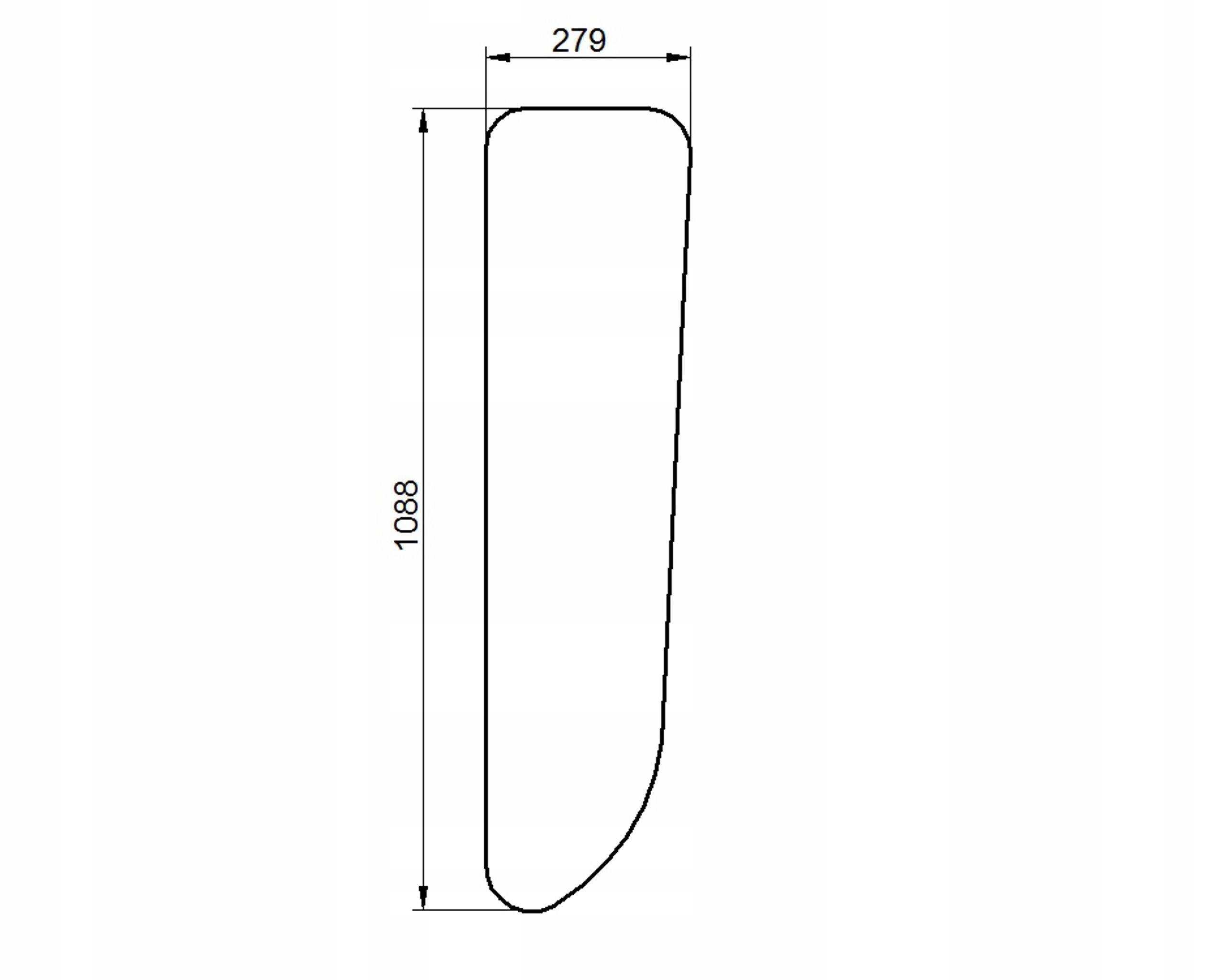 sklo bagr Cat boční levé 132-5097