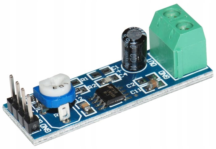Mini wzmacniacz LM386 wzmocnienie 200x kompletny