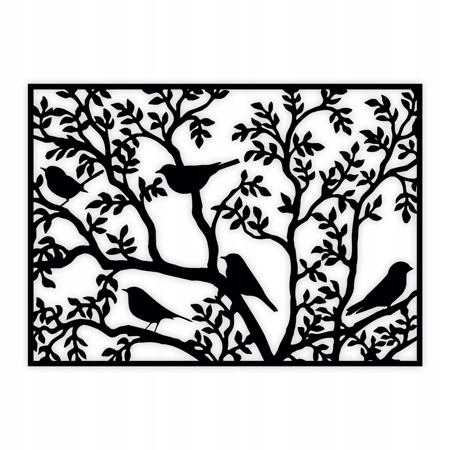Dekoracja ścienna A67 PTAKI NA GAŁĘZIACH 110x79 cm