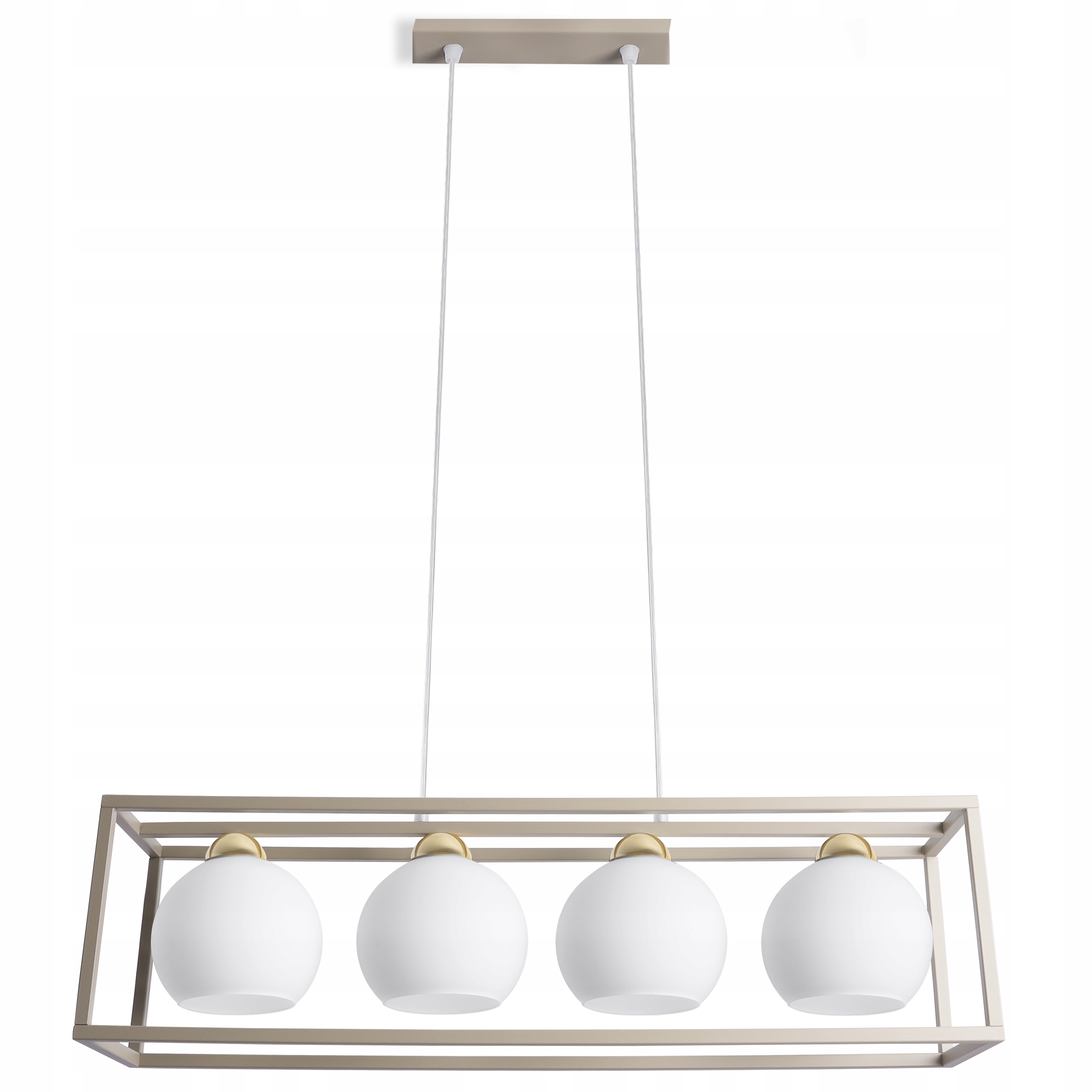 Závěsná Stropní Lampa Lustr Kašmír Béžová Bílé Koule Do Kuchyně Jídelny