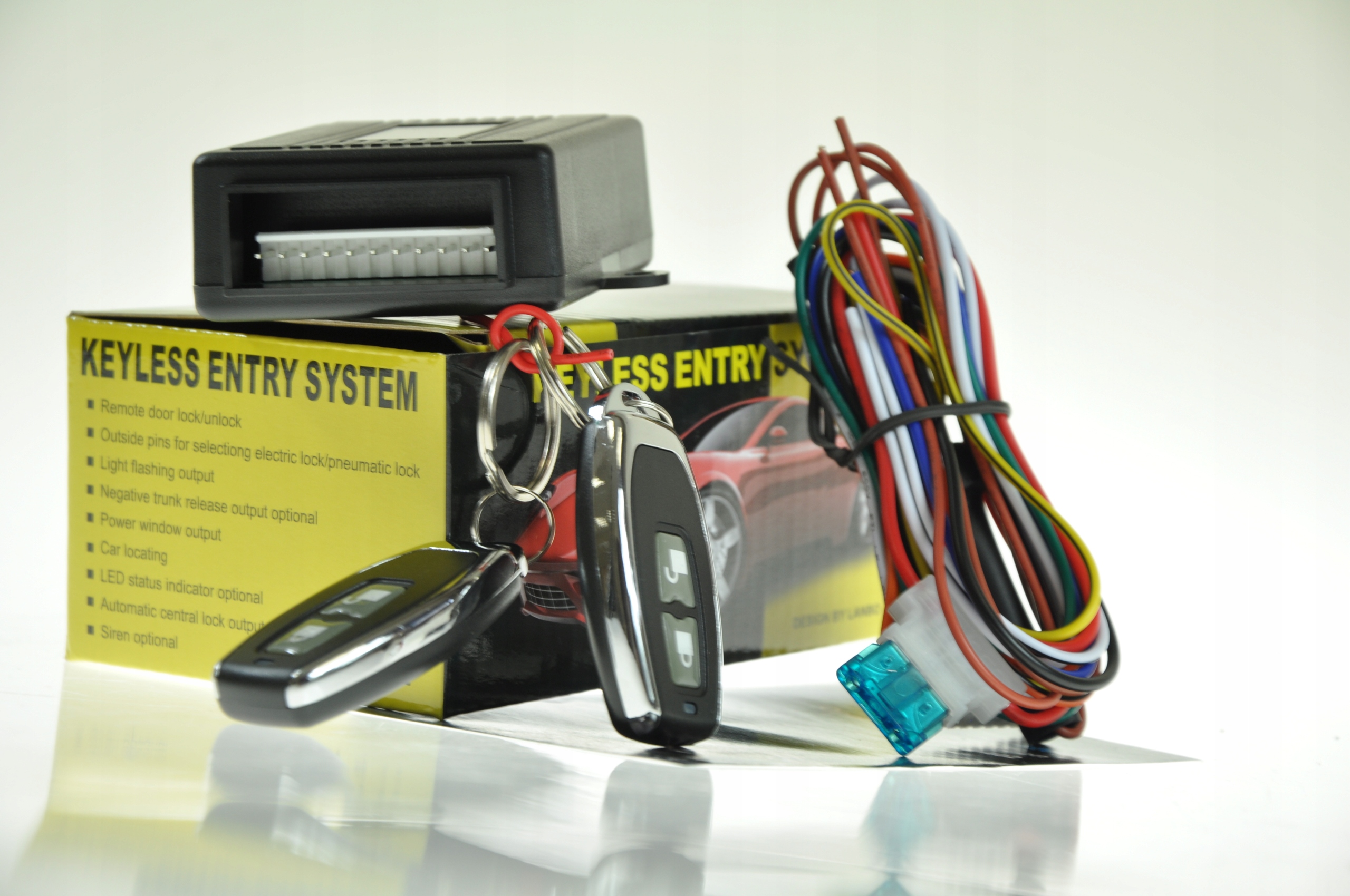 STEROWNIK ZAMKA CENTRALNEGO CENTRALNY ZAMEK MODUŁ + WIĄZKA + DWA PILOTY Producent części eKluczyki