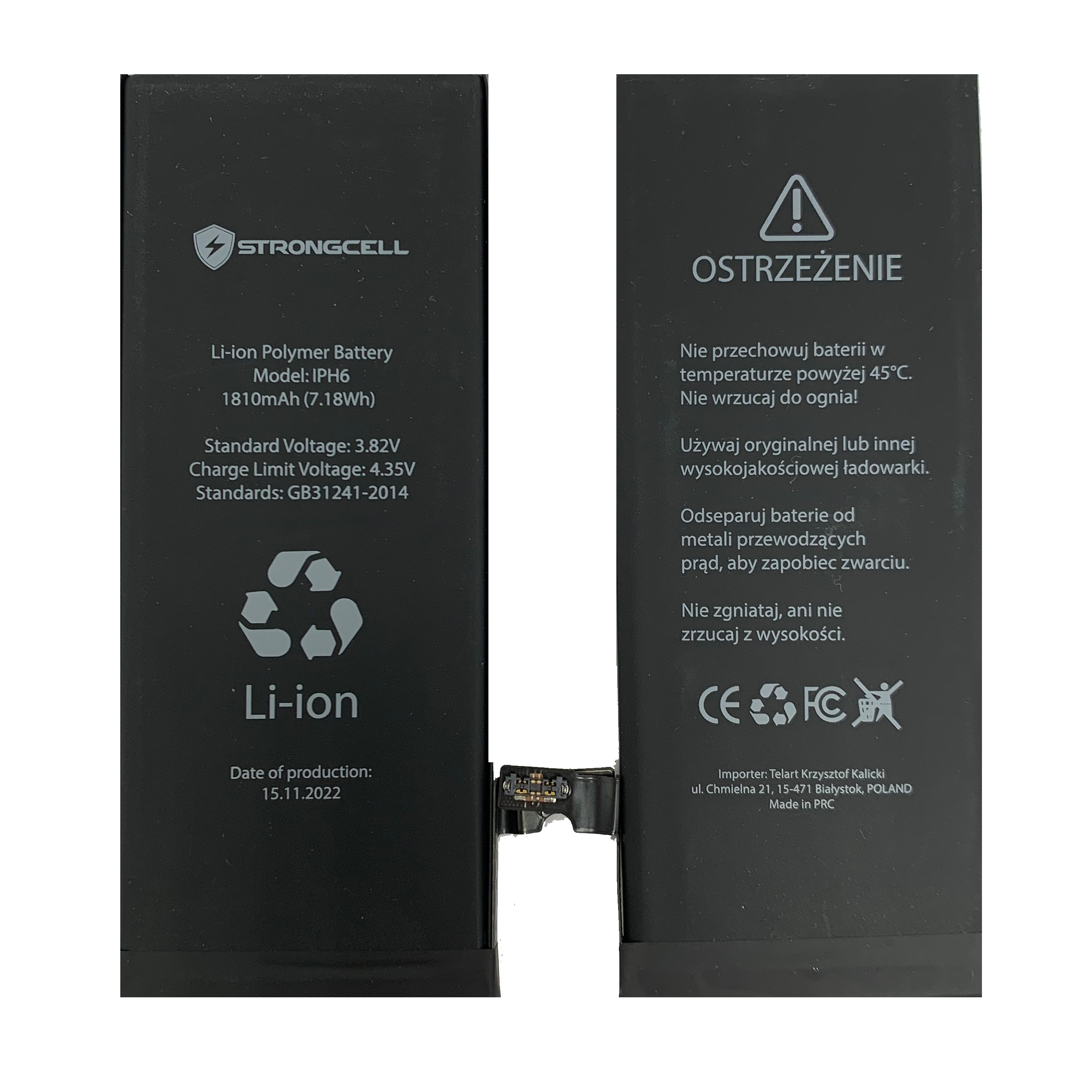 Bateria Li-ion 4352 mAh do Apple iPhone 6, A1549, A1586 STRONGCELL EAN (GTIN) 5904905648518
