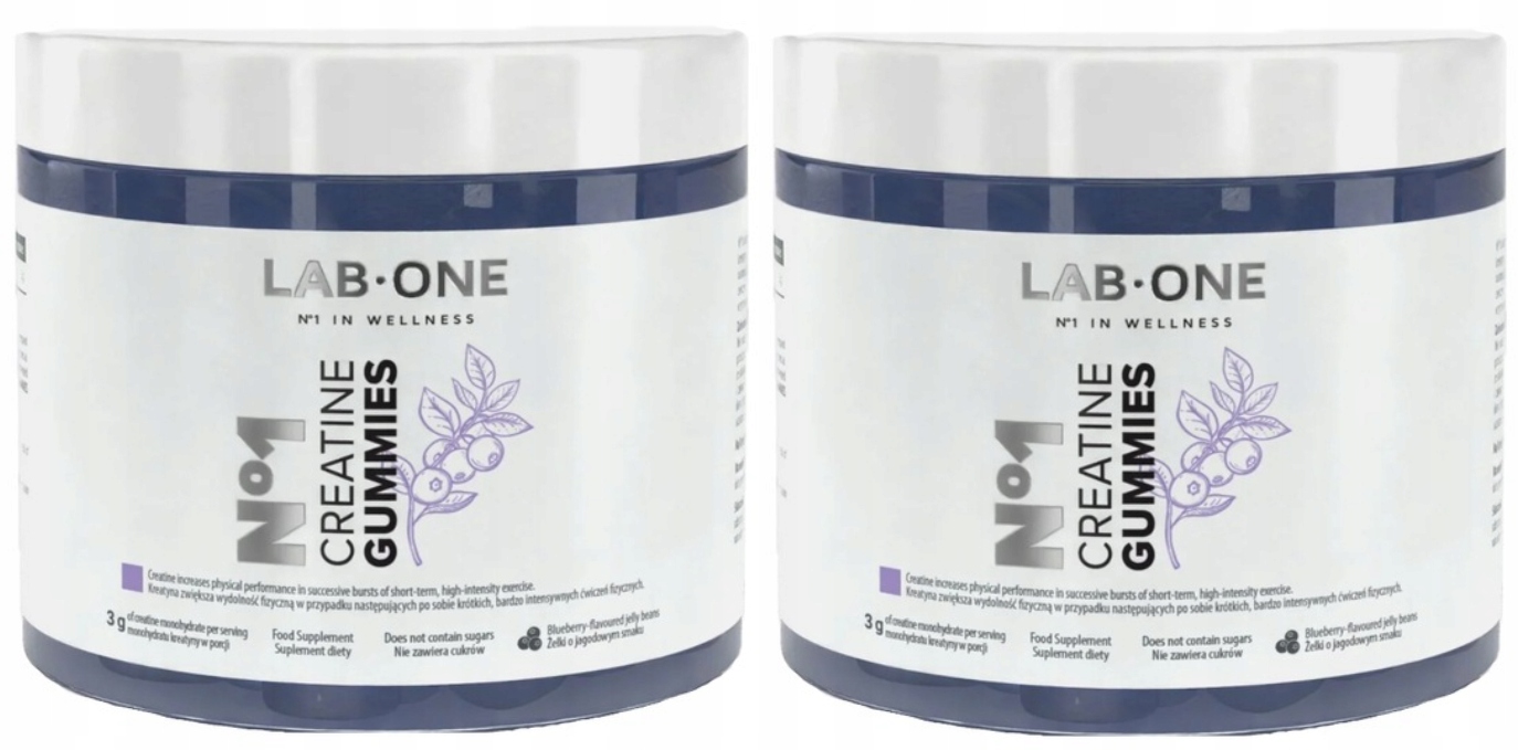 Lab One Sada 2x N°1 Creatine Gummies Fyzická námaha Mozek Zdatnost