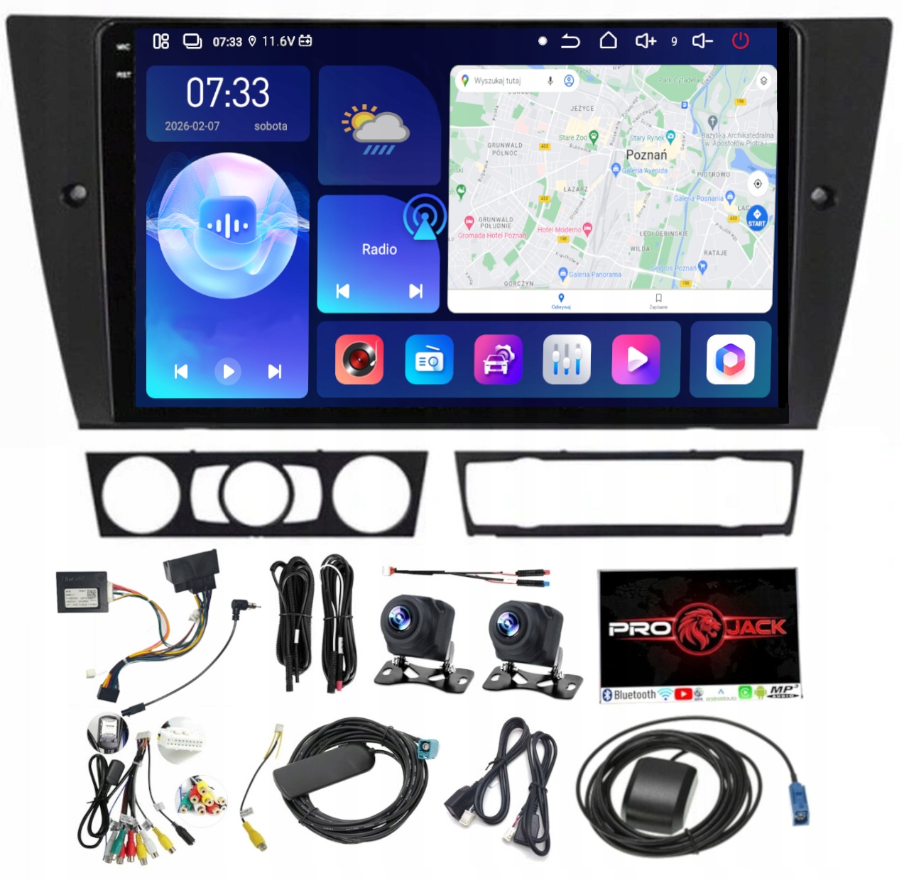 Rádio Navigace Carplay Android Bmw E90/E91/E92 2005-2012 6GB 128GB Sim