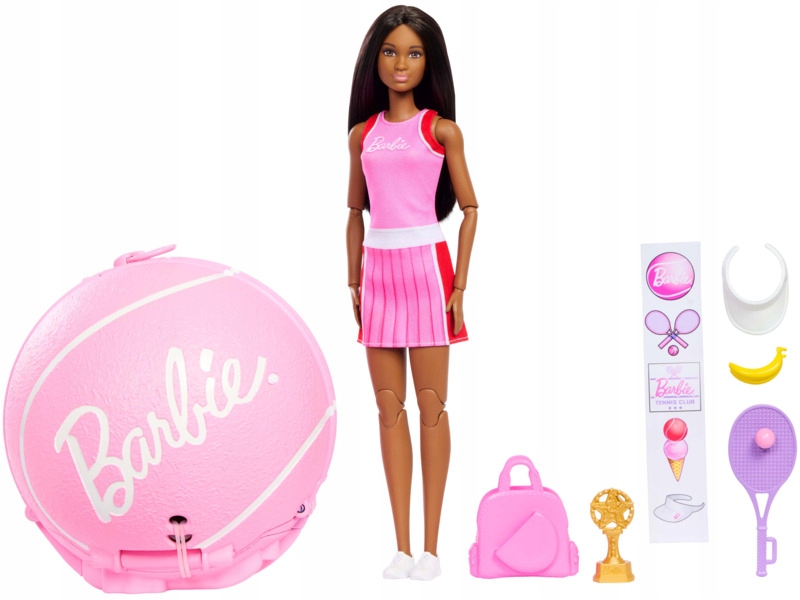 Lalka Barbie Team Roll & Reveal Tenisistka JMY56
