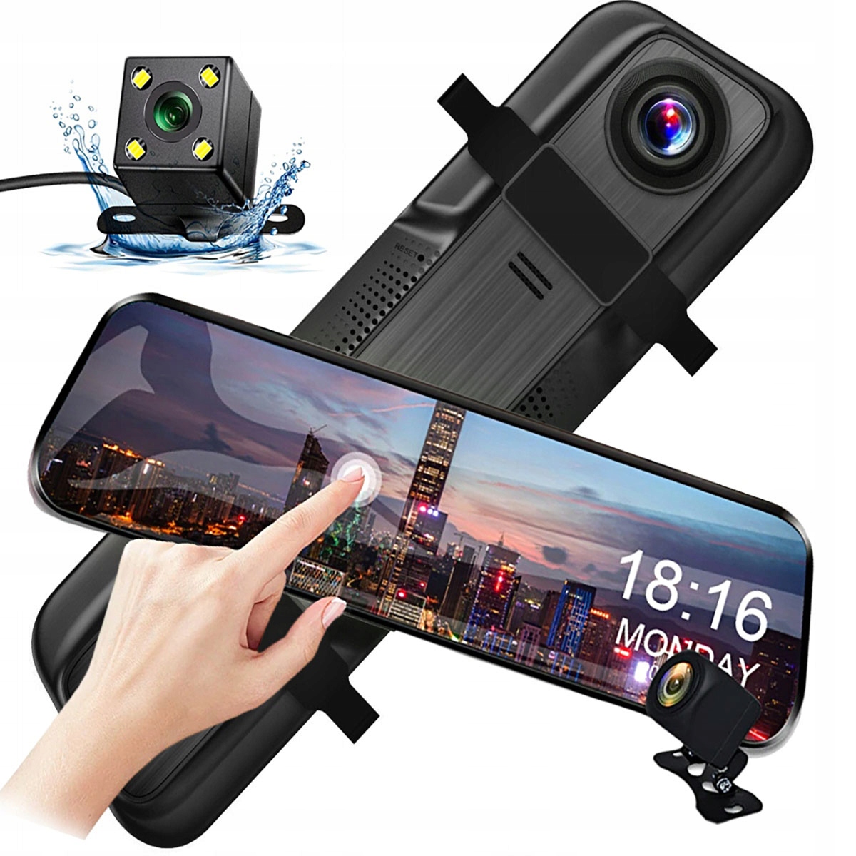 Palubní Kamera Full Hd Couvací Kamera Videorekordér v zrcátku