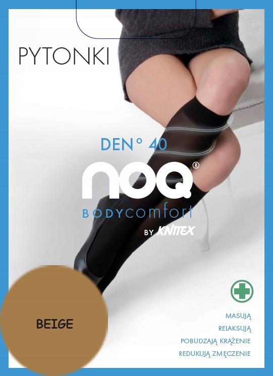 

Knittex pytonki Przeciwżylakowe podkolanka# Beige