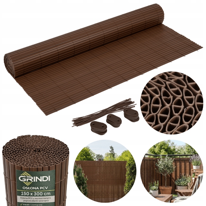 Kryt Na Balkon Zesílený Pvc Balkonová Podložka 150x300 Bronz Gmp