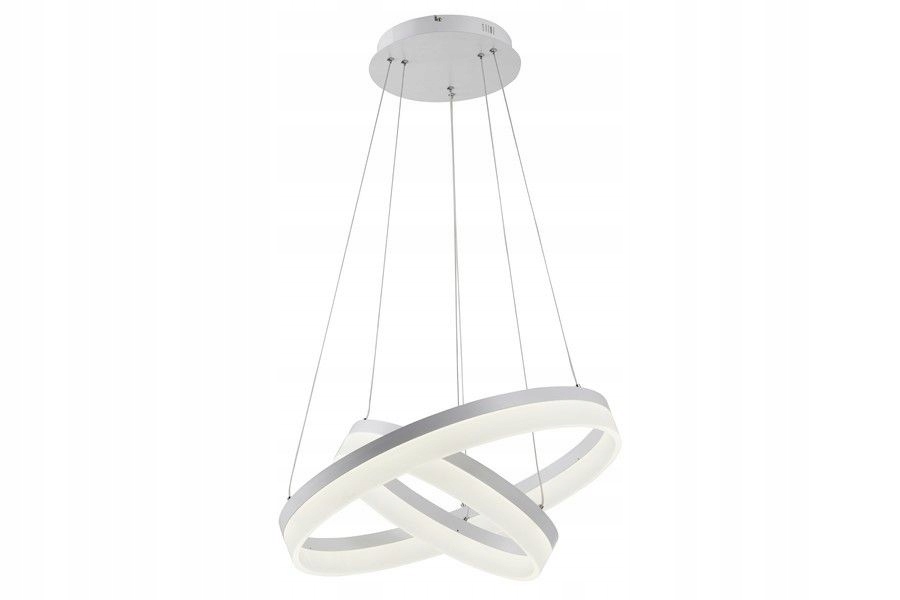 Bílý Led kroužek Cornelia s dvojitým kruhem v kruhu nad recepcí