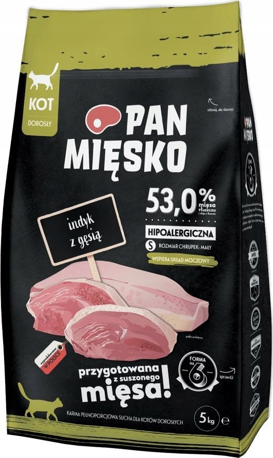 Pan Mięsko Indyk z gęsią S 5kg dla kota
