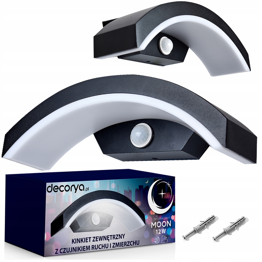 Lampa Kinkiet Z Czujnikiem Ruchu Zmierzchu Przed Wejście Nad Drzwi Decorya