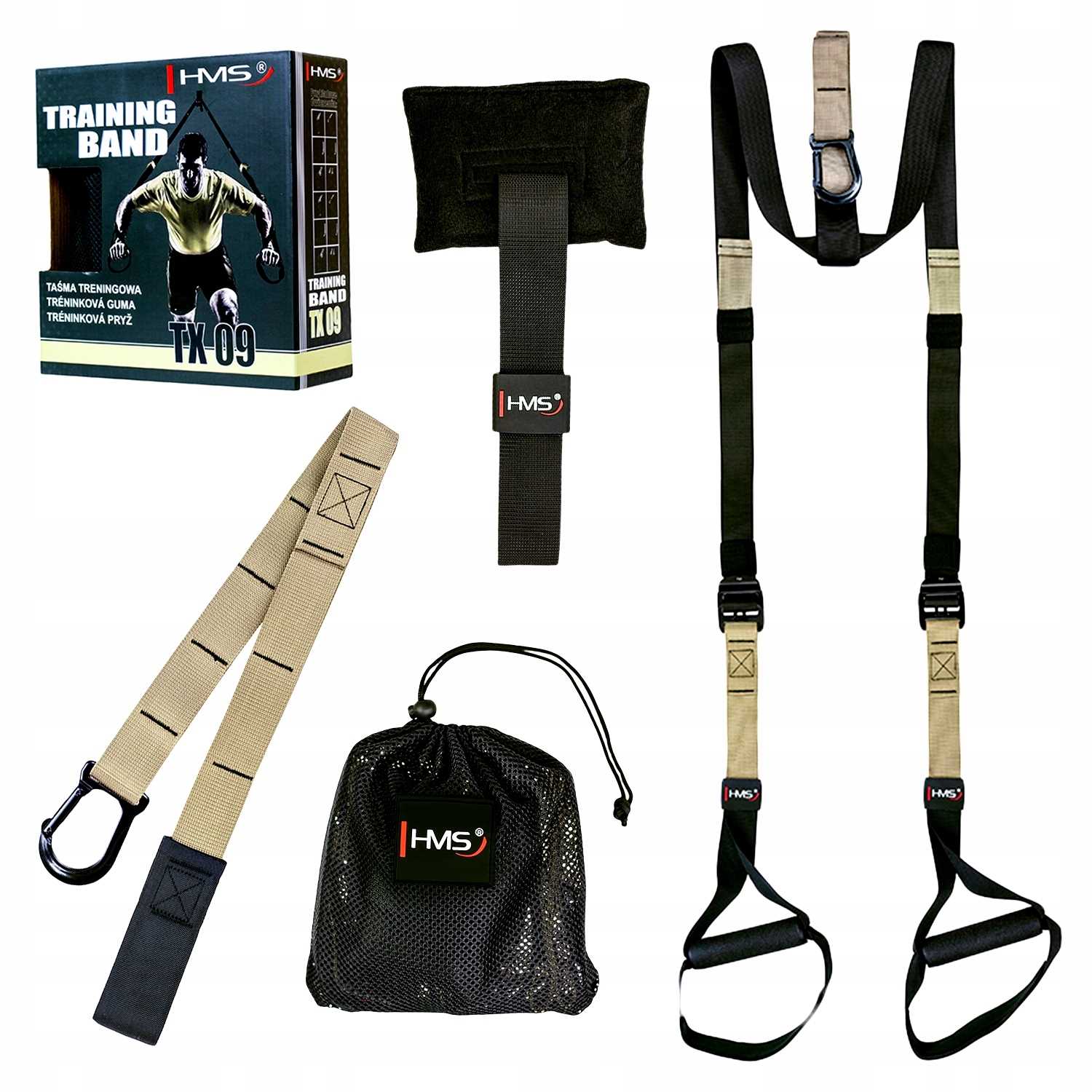 Trx Popruhy Pro Cvičení Profesionální Tréninkové Pásy Silné 250 Kg 227 CM Hms