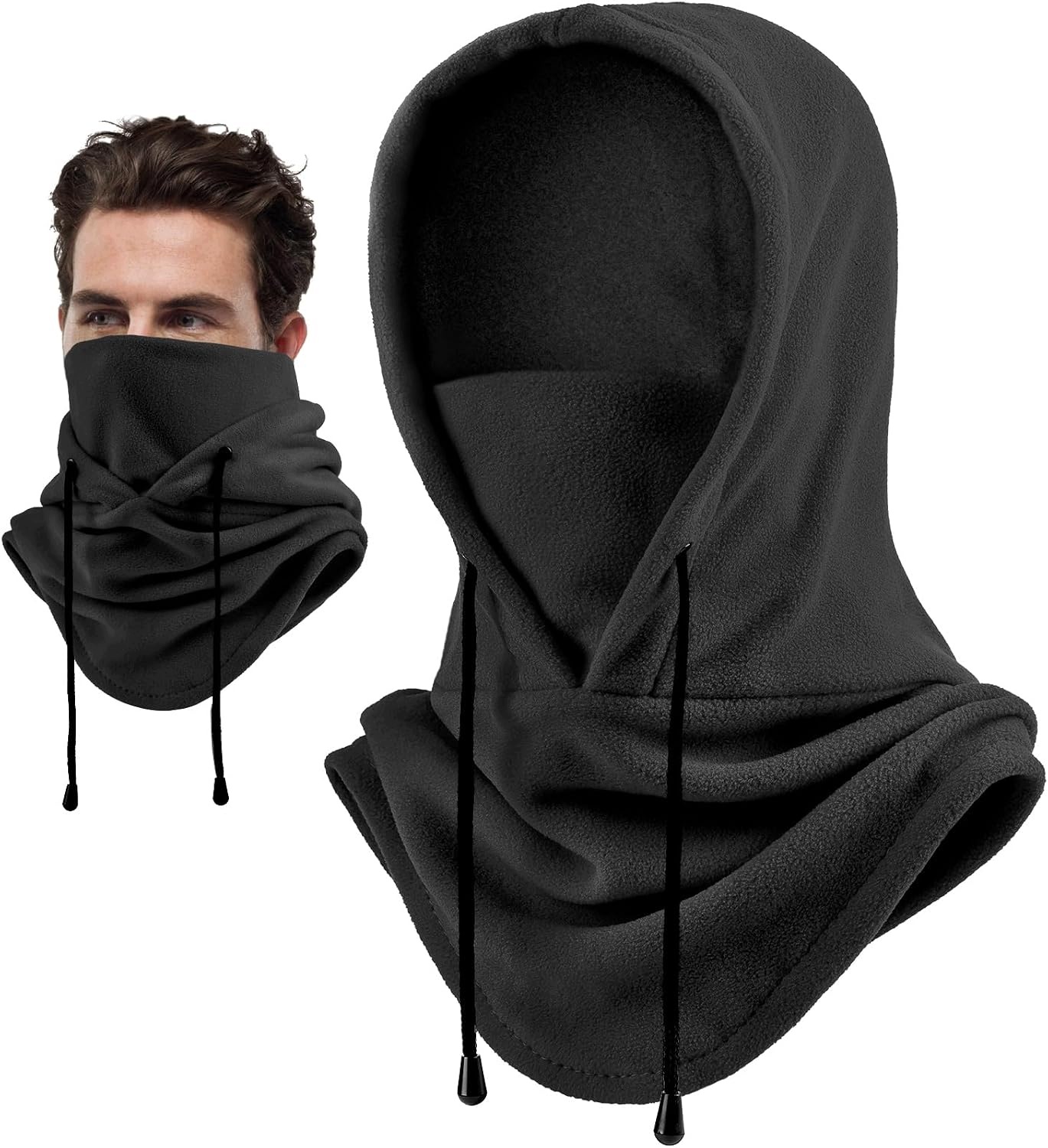 Czarna kominiarka narciarska zimowa czapka balaclava uniwersalna