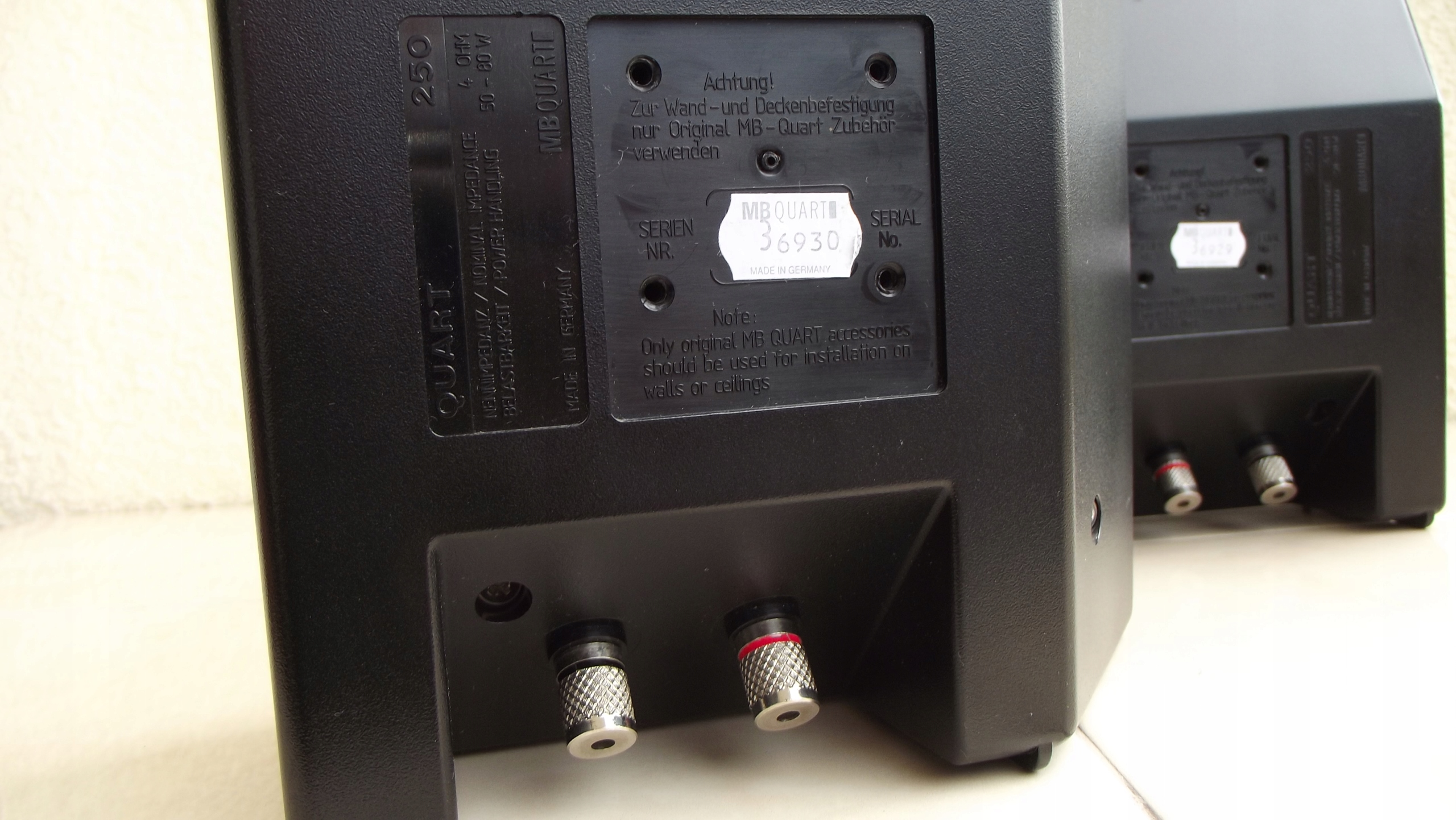 MB QUART 250 4OHm 60/80Watt MADE IN GERMANY Model MB250