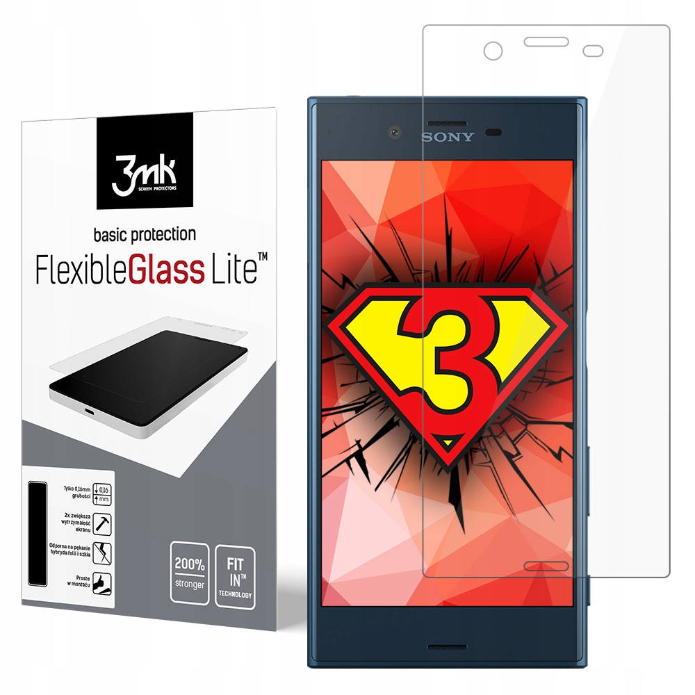 

Do Sony Xperia Xz - Szkło hybrydowe 6H 3mk Fg Lite