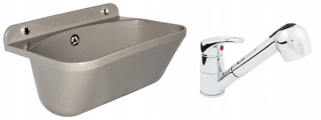 

Zlewozmywak gospodarczy zlew 46cm+bateria+dozownik