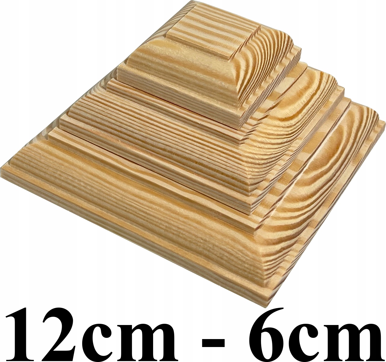 

Daszki na słupek drewniany Typ piramida 12cm 6cm