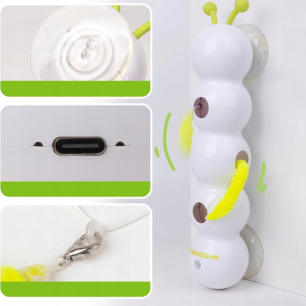 Levně Elektrická Hračka S Pohybovým Senzorem A Nástěnnou Přísavkou Pro Kočky