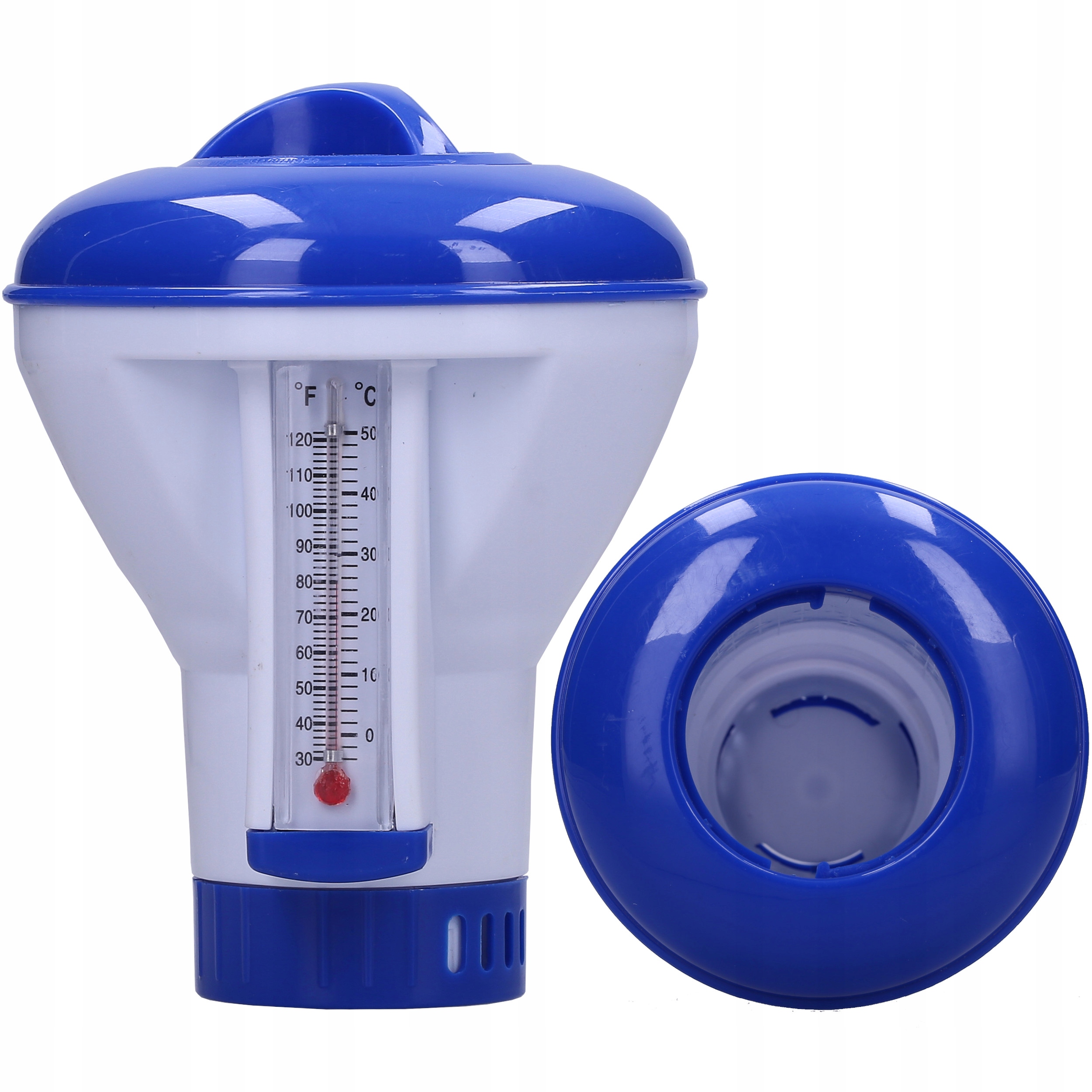 Pływak dozownik do basenu bojka z termometrem na tabletki 20g chlor