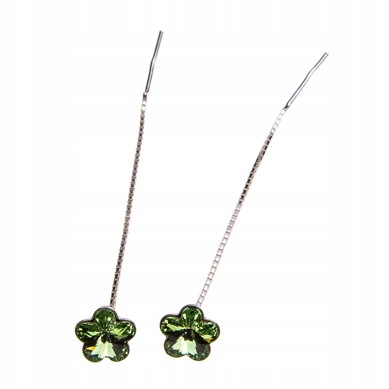 Stříbrné náušnice s květy Swarovski 10 mm Per