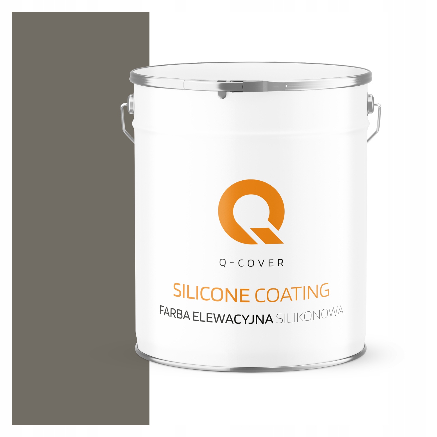 Fasádna Silikónová Fasádna Farba Šedá Tmavo Teplá F296 5L