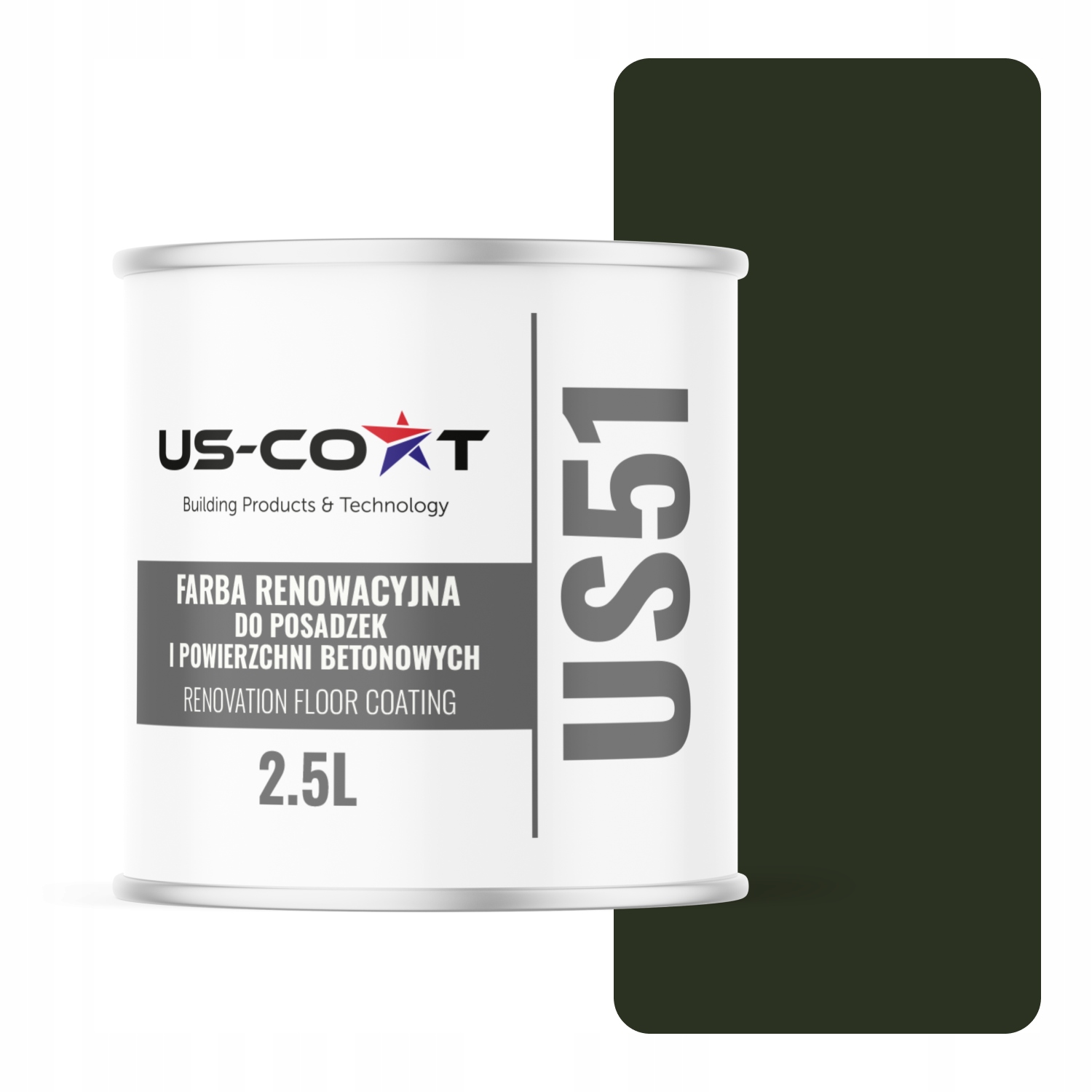 Farba Na Renováciu Betónových Podláh Fľašová Zelená RAL6007 Satén 2,5L