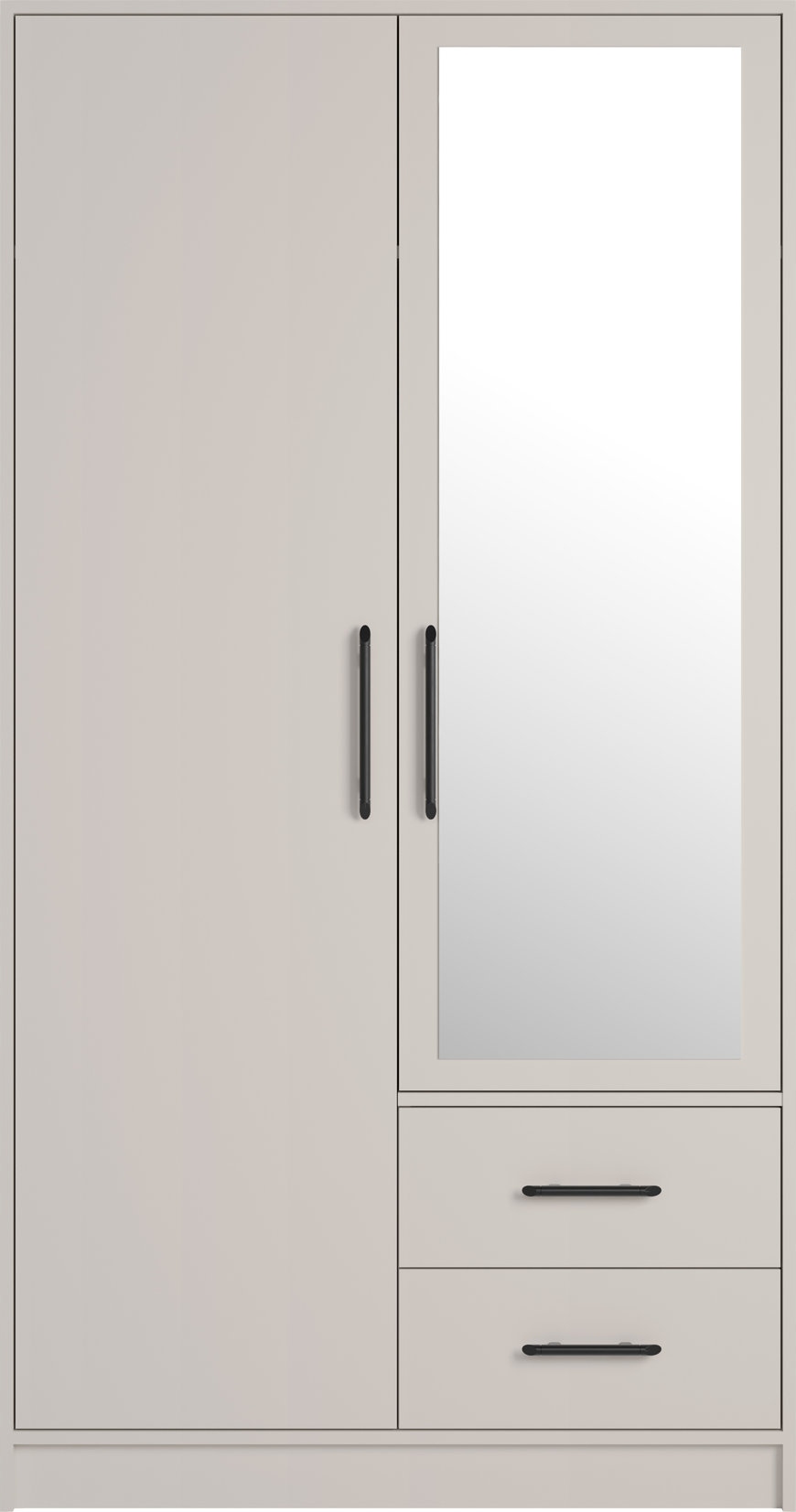 Skříň Vano 100 cm Skříň se zrcadlem Výklopné dveře Kašmír