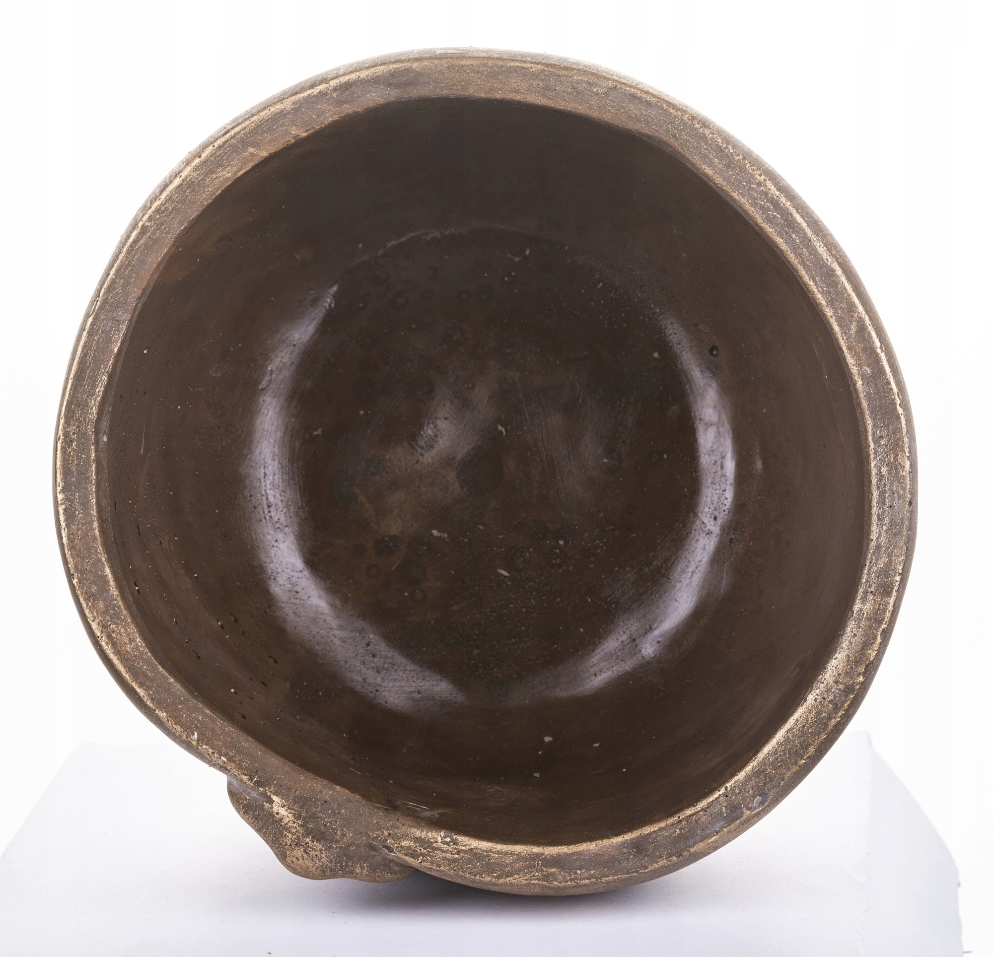 OSŁONKA NA DONICZKĘ TWARZ GŁOWA MISA ZŁOTA VINTAGE Kolor złoty