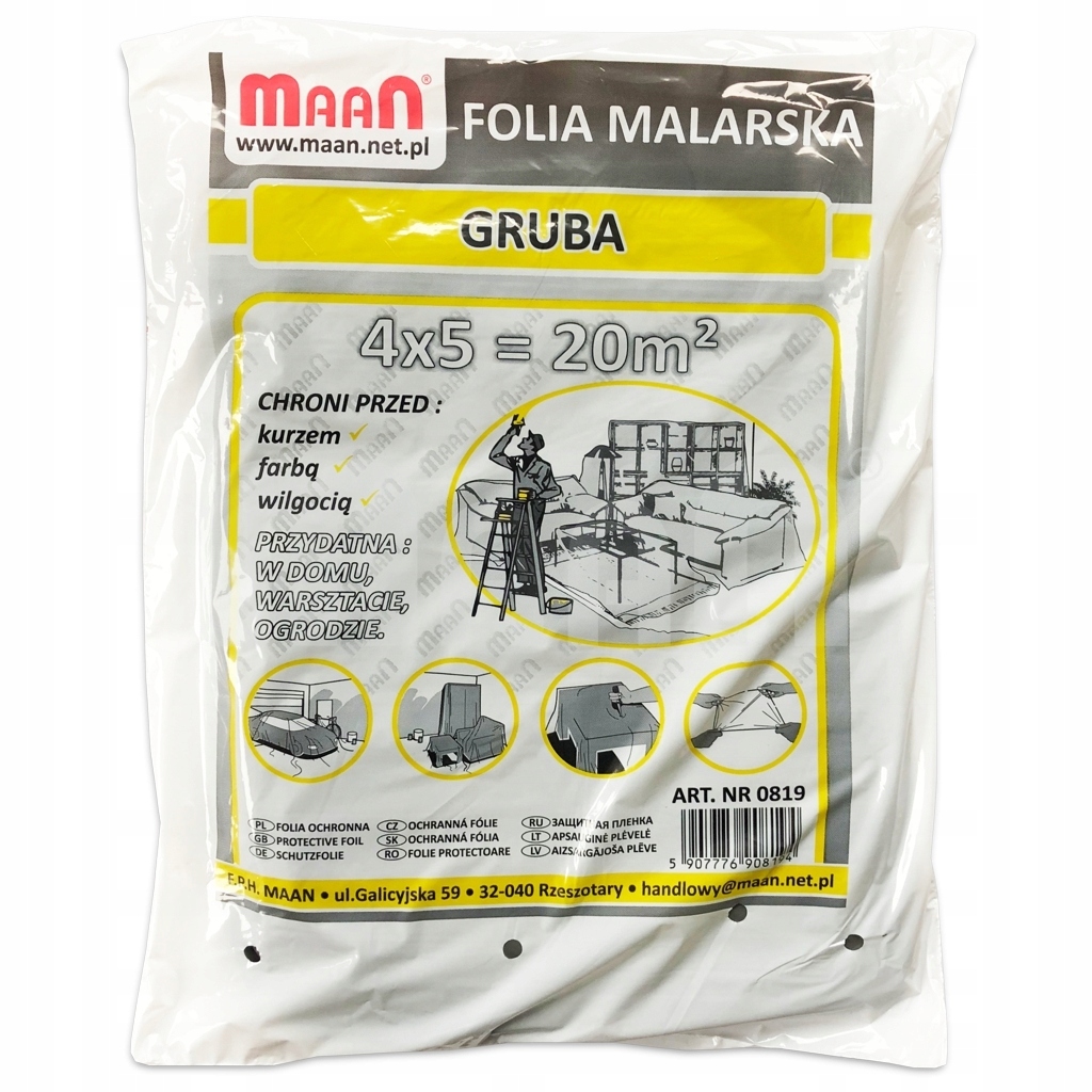 

Folia malarska 2 Gruba 4 x 5 m