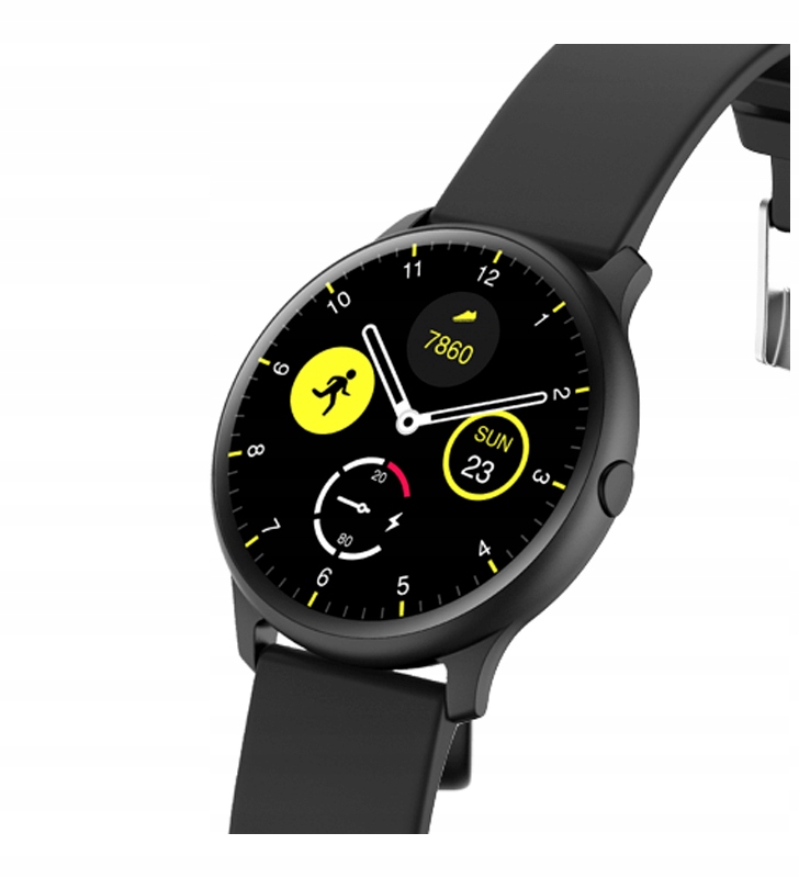 Smartwatch RUBICON RNCE61 Czarny z Gumowym Paskiem Model rnce61