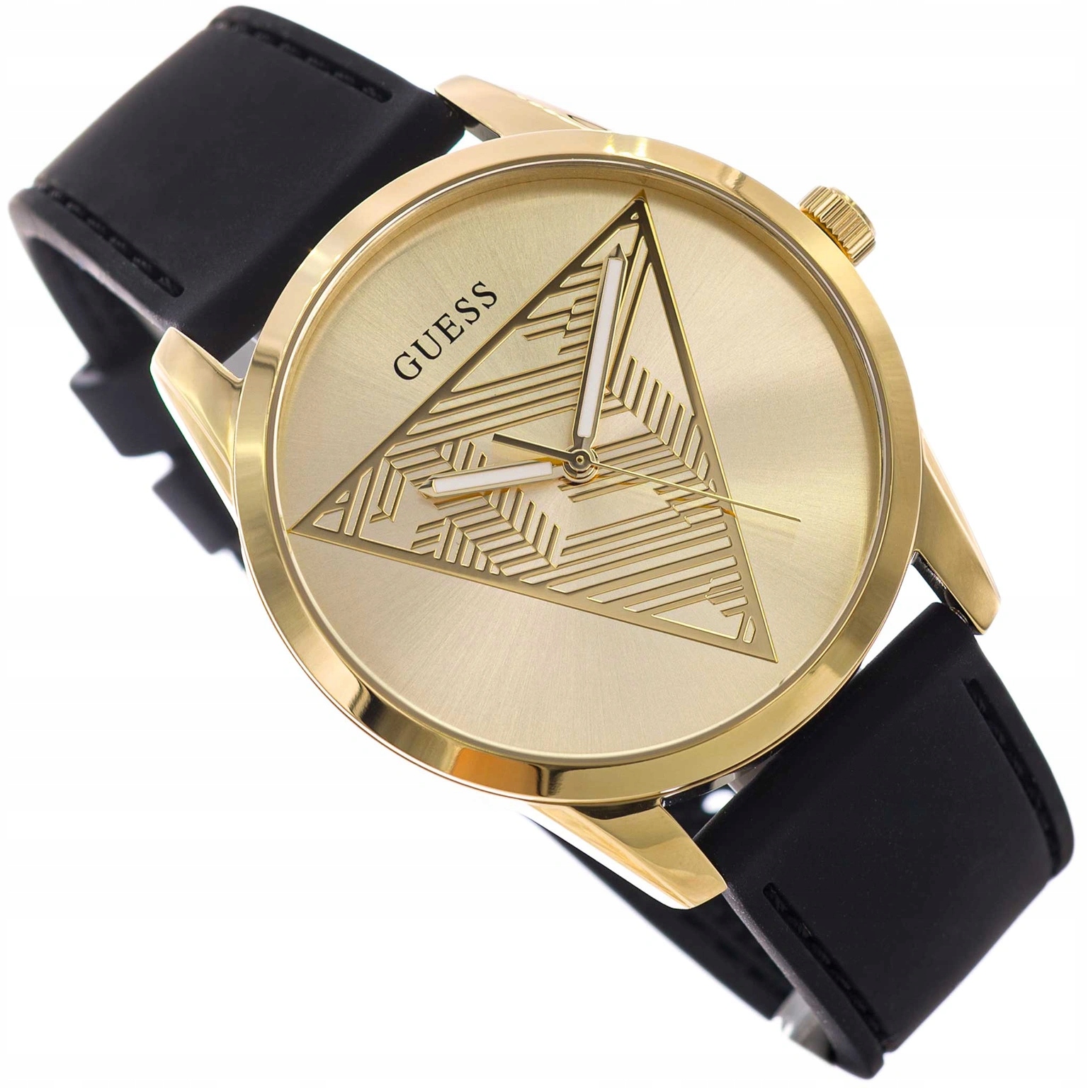 Pánské Hodinky Guess GW0957G2 Clark Černé S Originálním Logem Na Řemínku