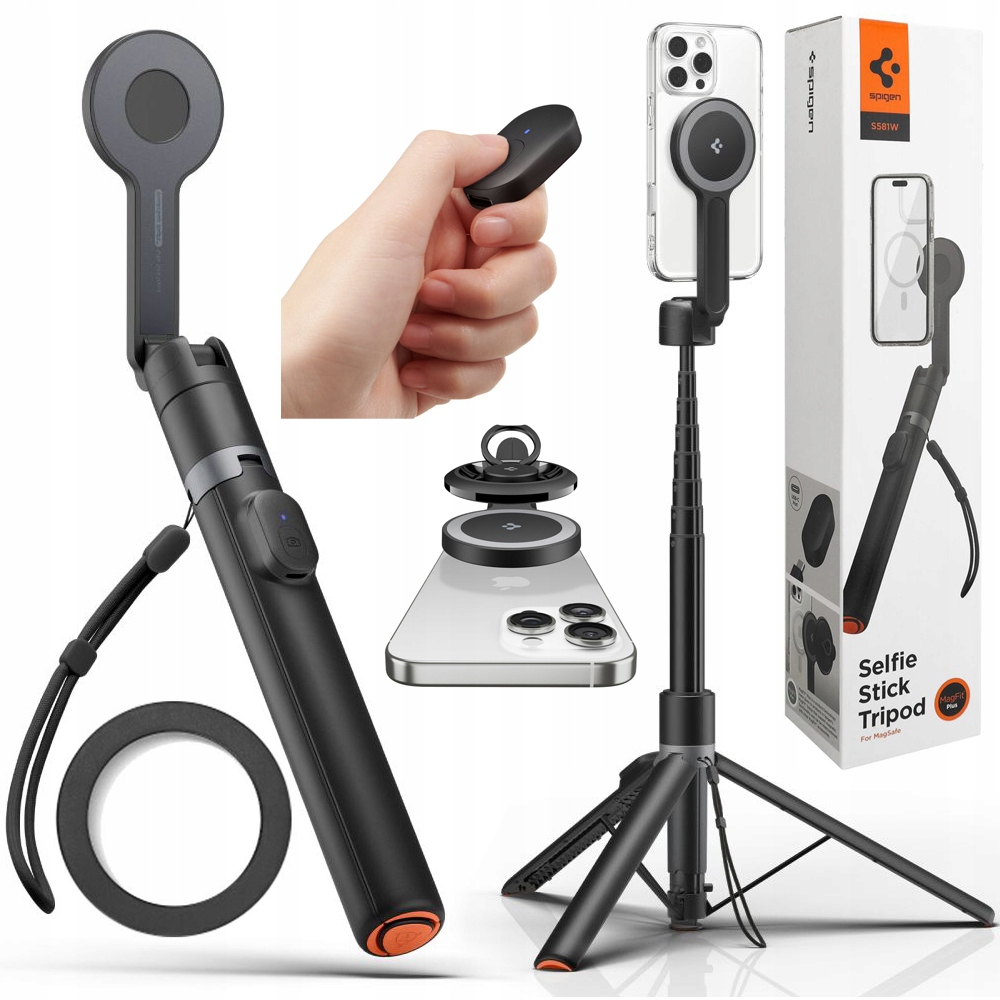 Selfie tyč Tripod Vysoký stativ pro telefon Dálkové ovládání Bluetooth Spigen