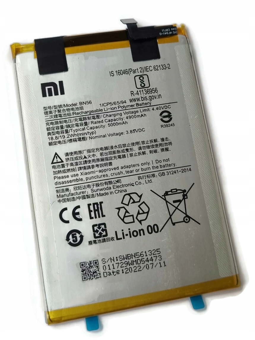 Org Nowa oryginalna bateria akumulator do Xiaomi Redmi 9A Redmi 9C (BN56)