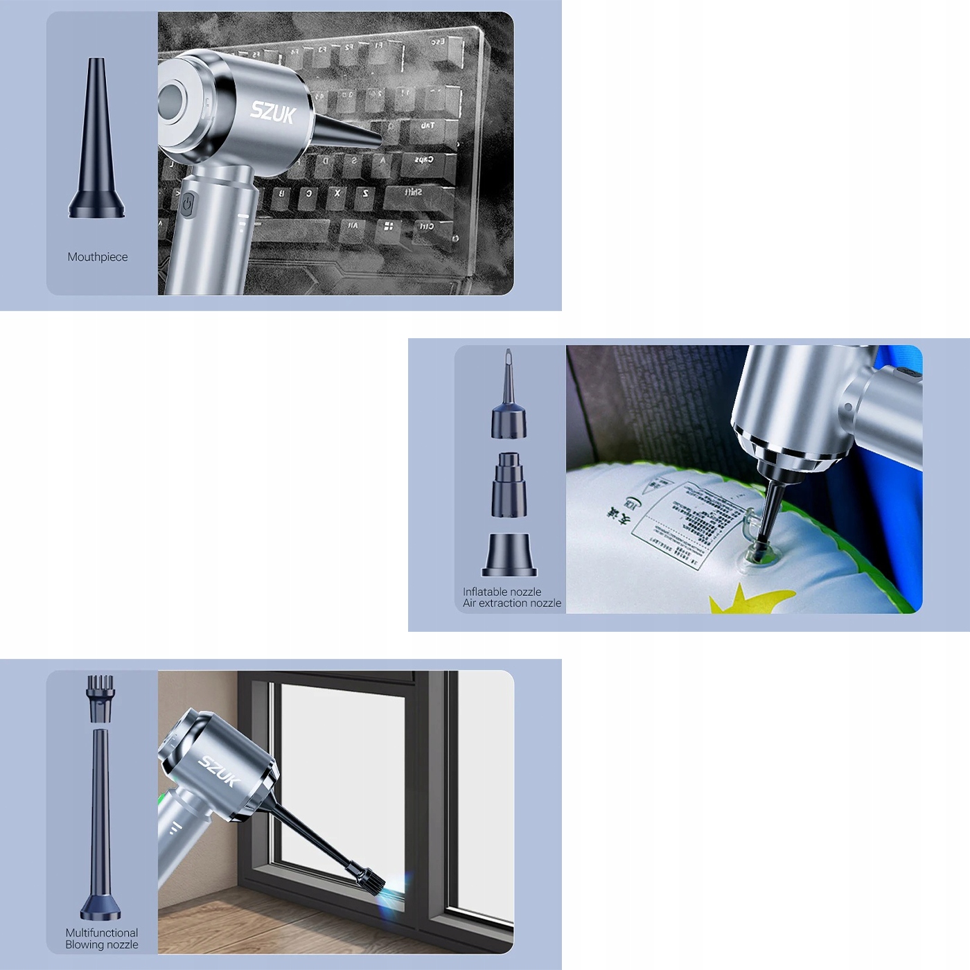 ODKURZACZ RĘCZNY SAMOCHODOWY DO DOMU RÓŻNE FUNKCJE WIELOZADANIOWY + TORBA Producent inny