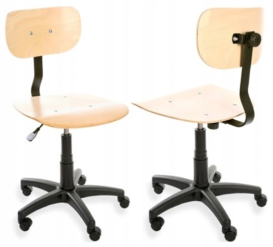 Krzesło do Biura i Szkoły Ergo-plus Sklejka Ergonomia i Komfort na Kółkach